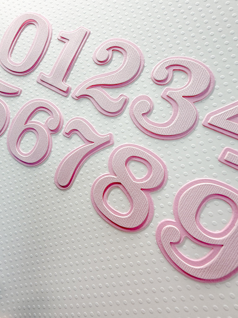 READY-TO-SHIP- 2" Elegant Numbers 0–9 Bundle – Wooden Die Set