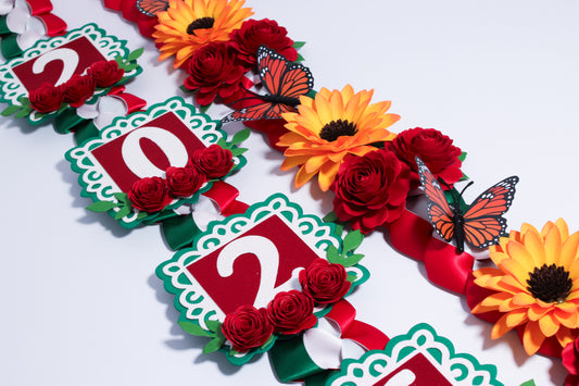 Mexican Flag Inspired Graduation Lei