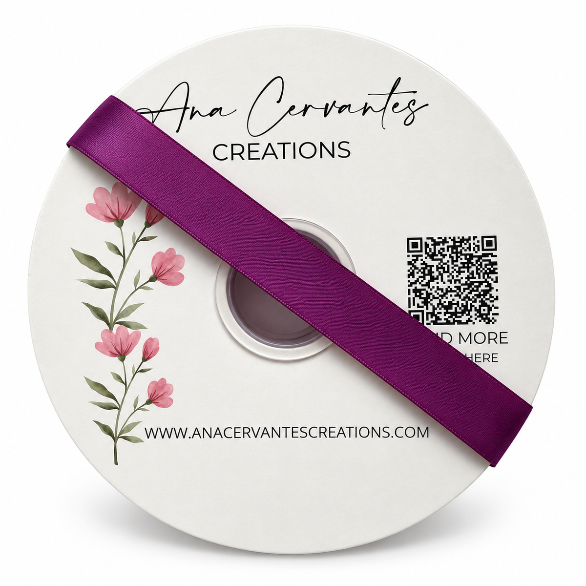 7/8” Double-Faced Satin Ribbon - 100 yards (Ultra Violet)