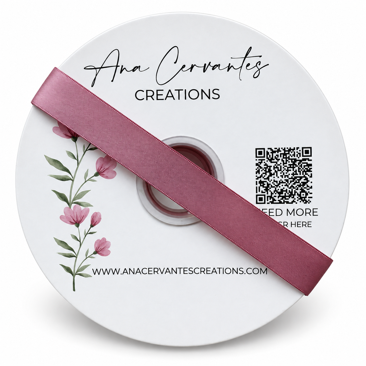 7/8” Double-Faced Satin Ribbon - 100 yards (Rosy Mauve)