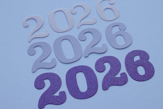 PREORDER MARCH- 2026 Elegant Numbers Wooden Die Cut (2")