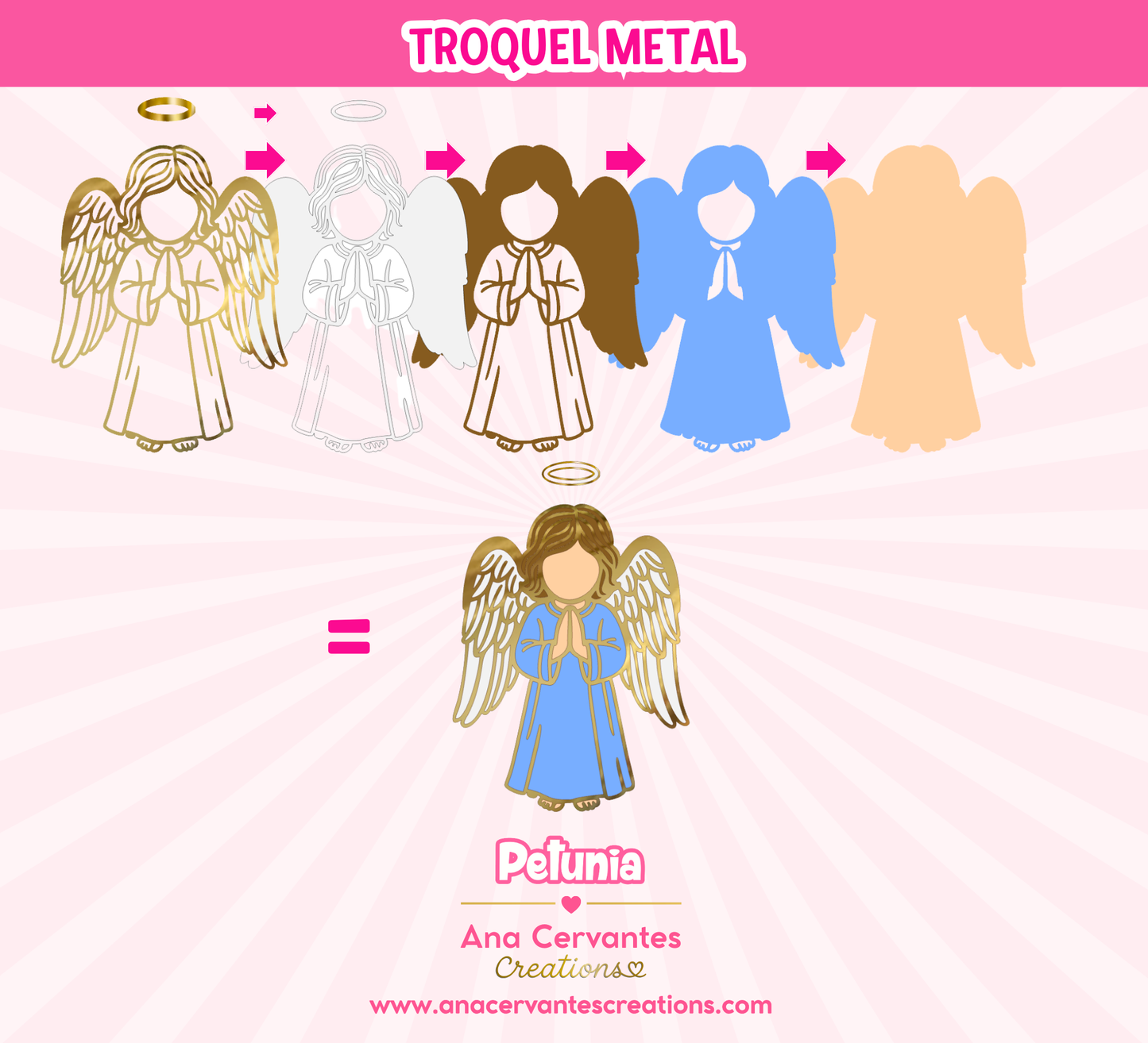 PREORDER END OF JUNE - Metal Die (METAL) - Petunia x Ana Cervantes Creations™ - Angelito/Angel