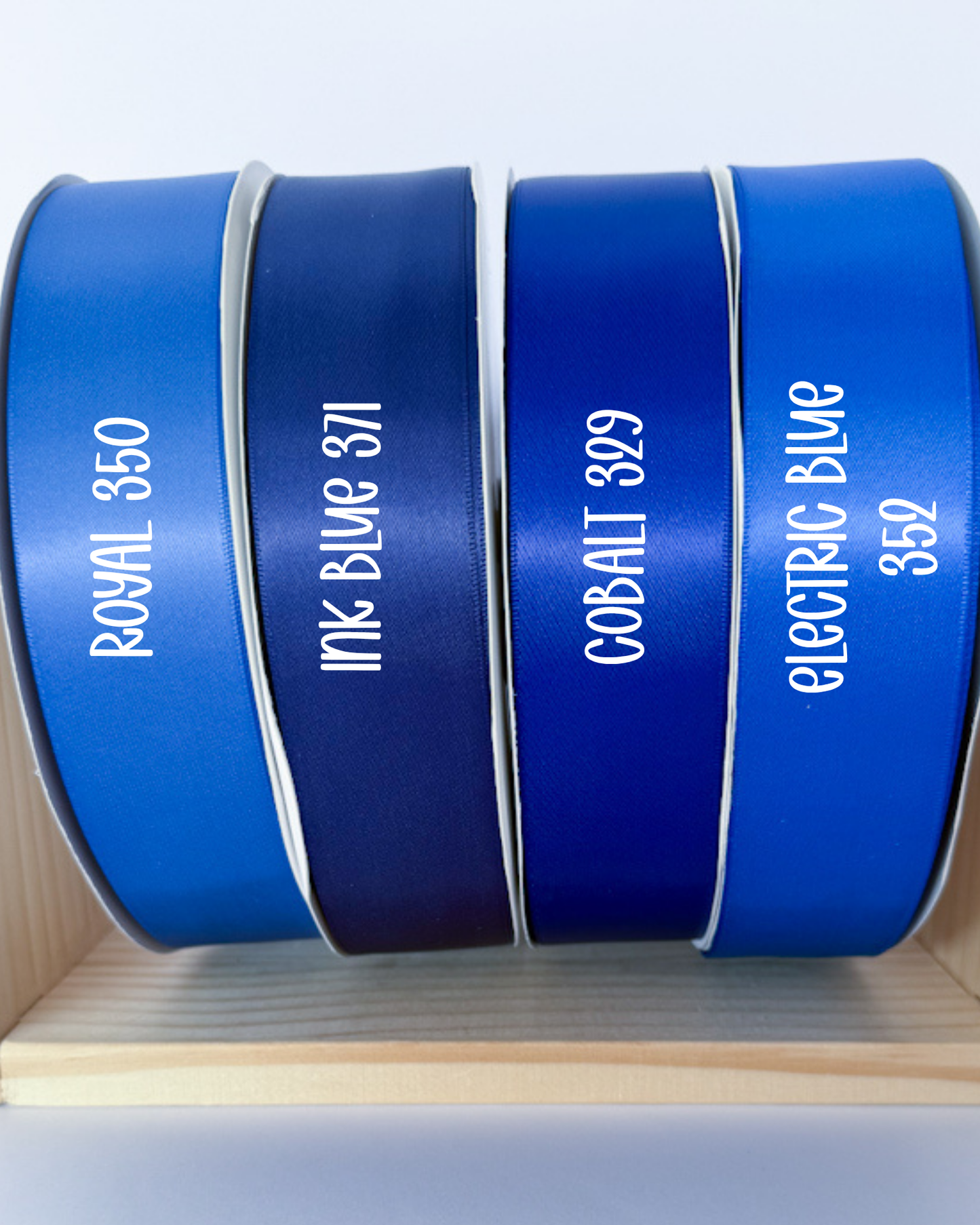 1.5” Satin Double-Faced Ribbon - 100 yards (Dark Blues)
