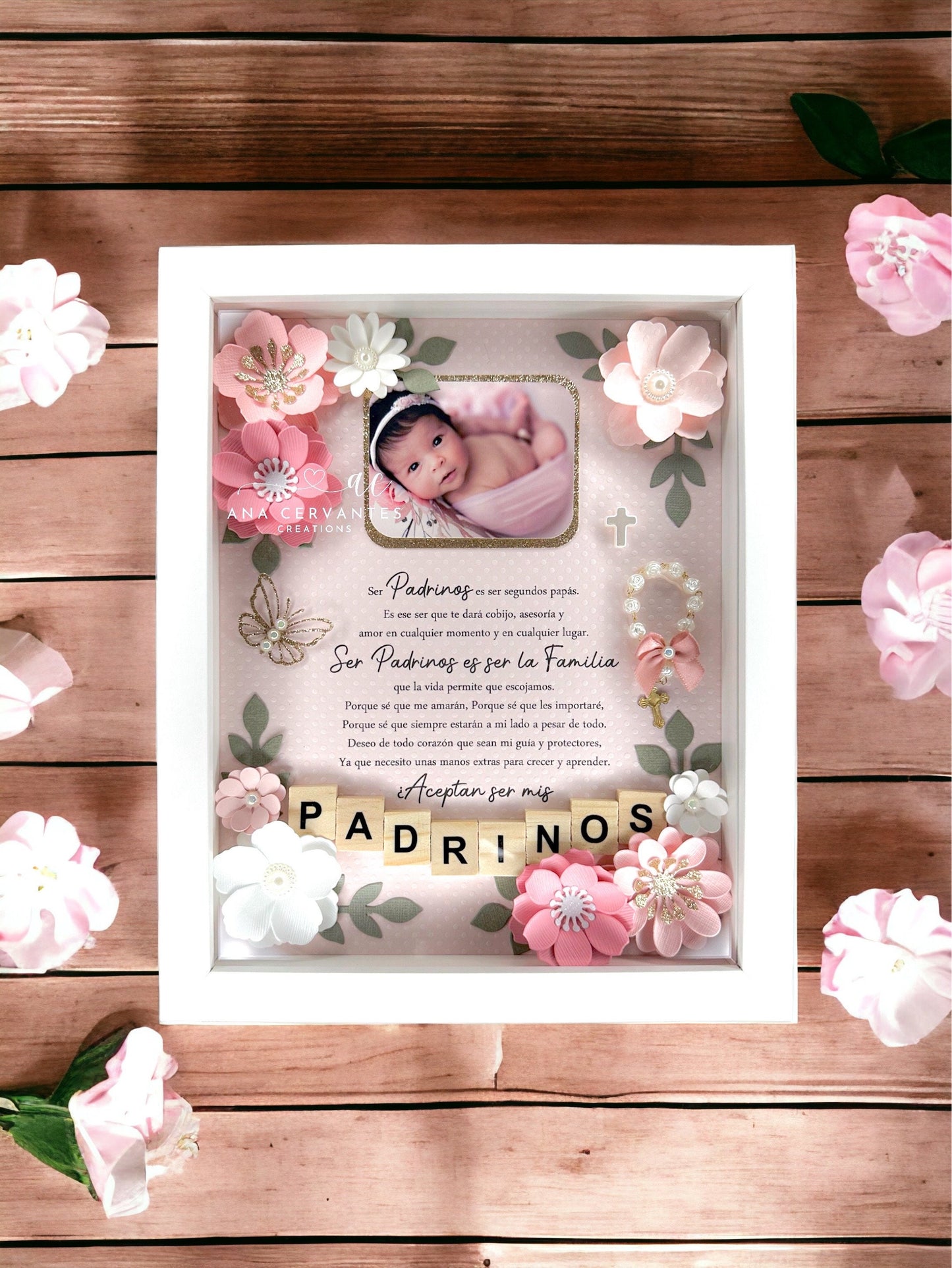 Baptism Proposal Shadowbox - Will you be my Godparents?