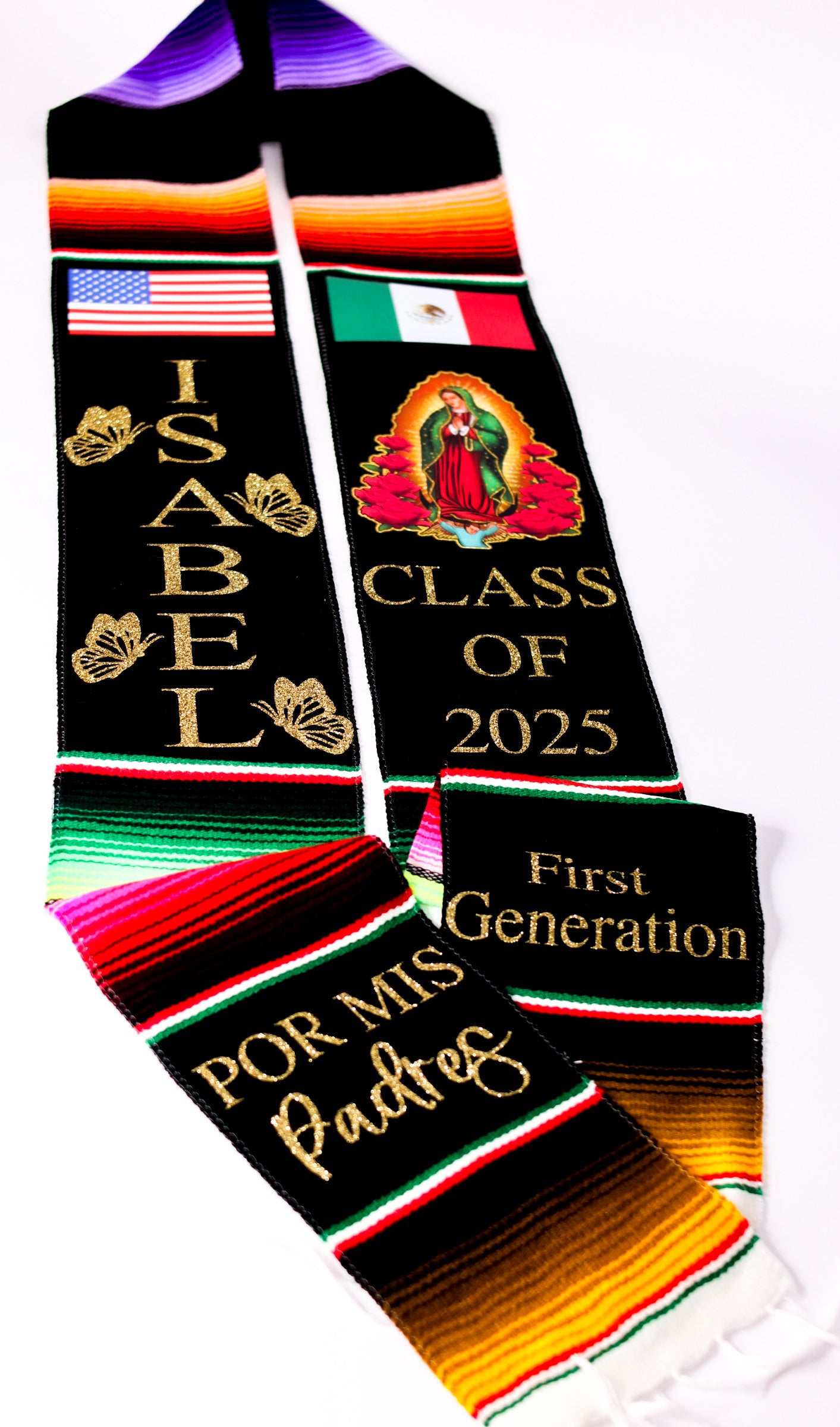 Custom Sarape Graduation Stole — Handcrafted & Personalized