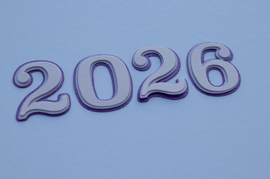 PREORDER MARCH- 2026 Elegant Numbers Wooden Die Cut (2")