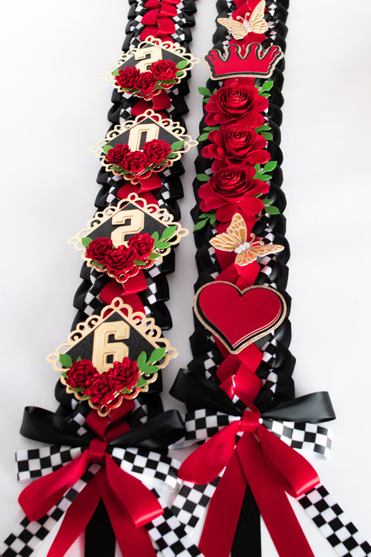 Queen of Hearts Inspired Lei – 60” Military Braid