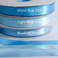 7/8” Double-Faced Satin Ribbon - 100 yards (Water Blues)