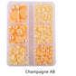 Half Round Flatback Plastic Bead (3-10mm) - Champagne AB