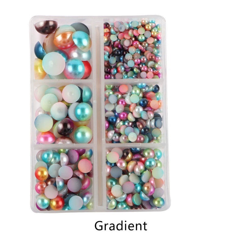 Half Round Flatback Plastic Bead (3-10mm) - Mixed Gradient
