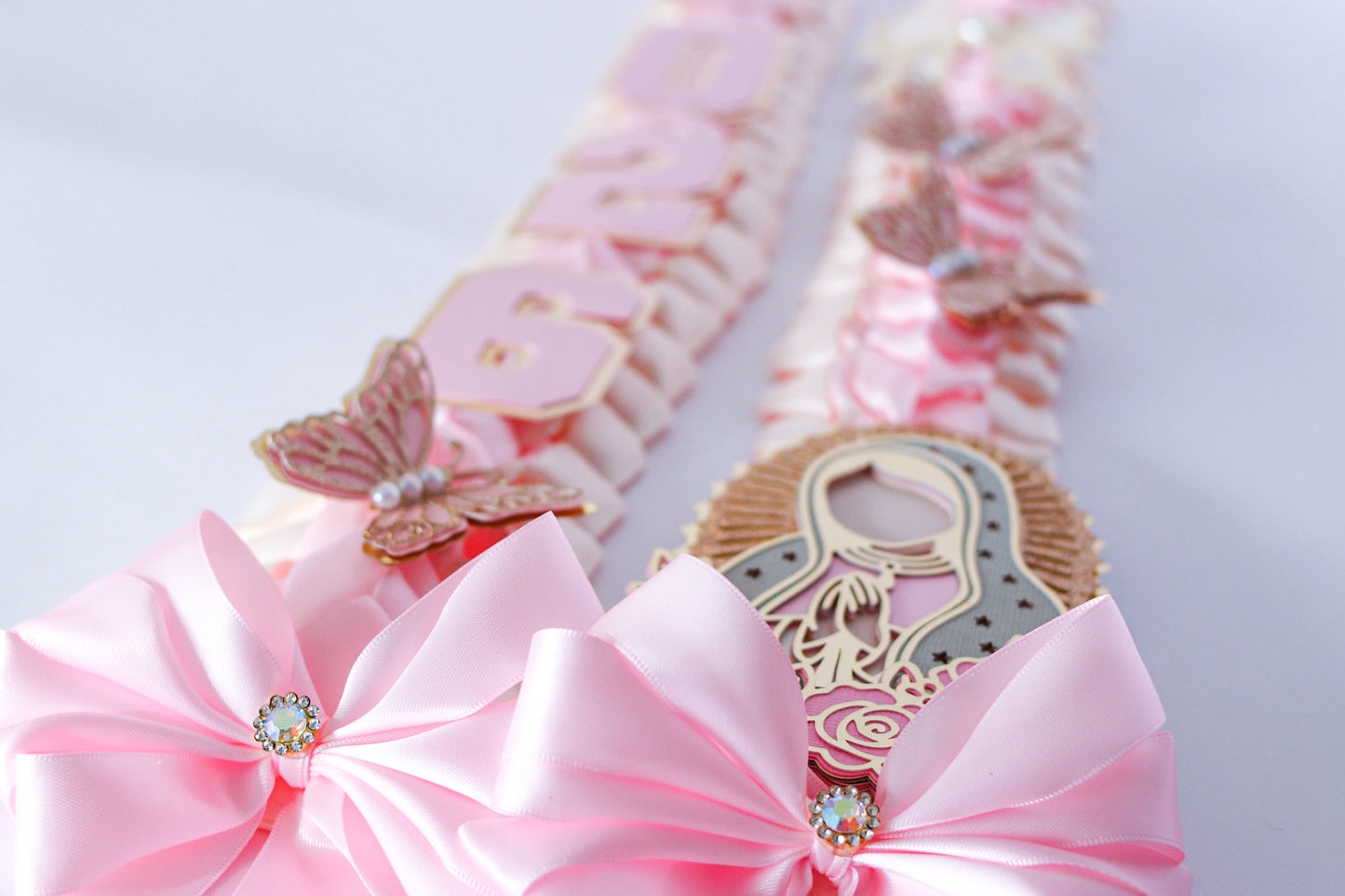 Pink Satin Ribbon Lei – Virgen de Guadalupe Edition | Class of 2026