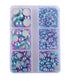 Half Round Flatback Plastic Bead (3-10mm) - Mixed Blue/Purple