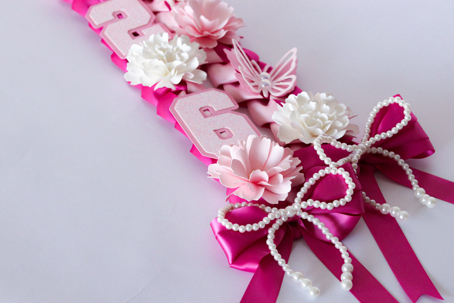 Azalea Bloom Graduation Ribbon Lei