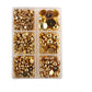 Half Round Flatback Plastic Bead (3-10mm) - Gold