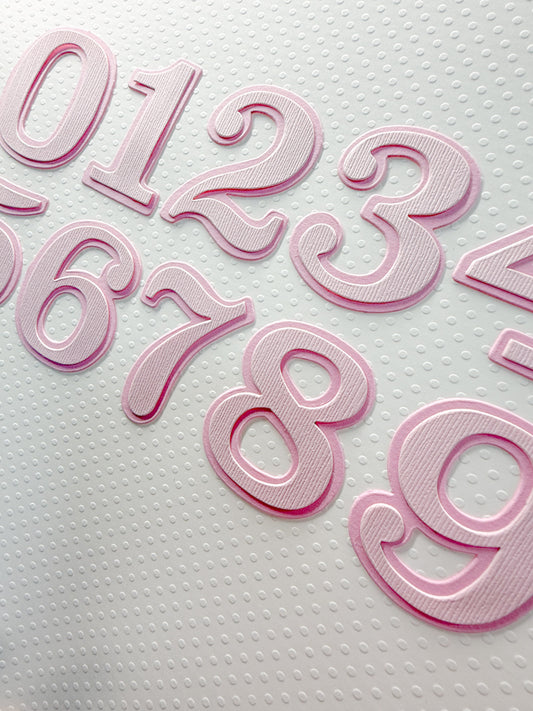 READY-TO-SHIP- 2" Elegant Numbers 0–9 Bundle – Wooden Die Set