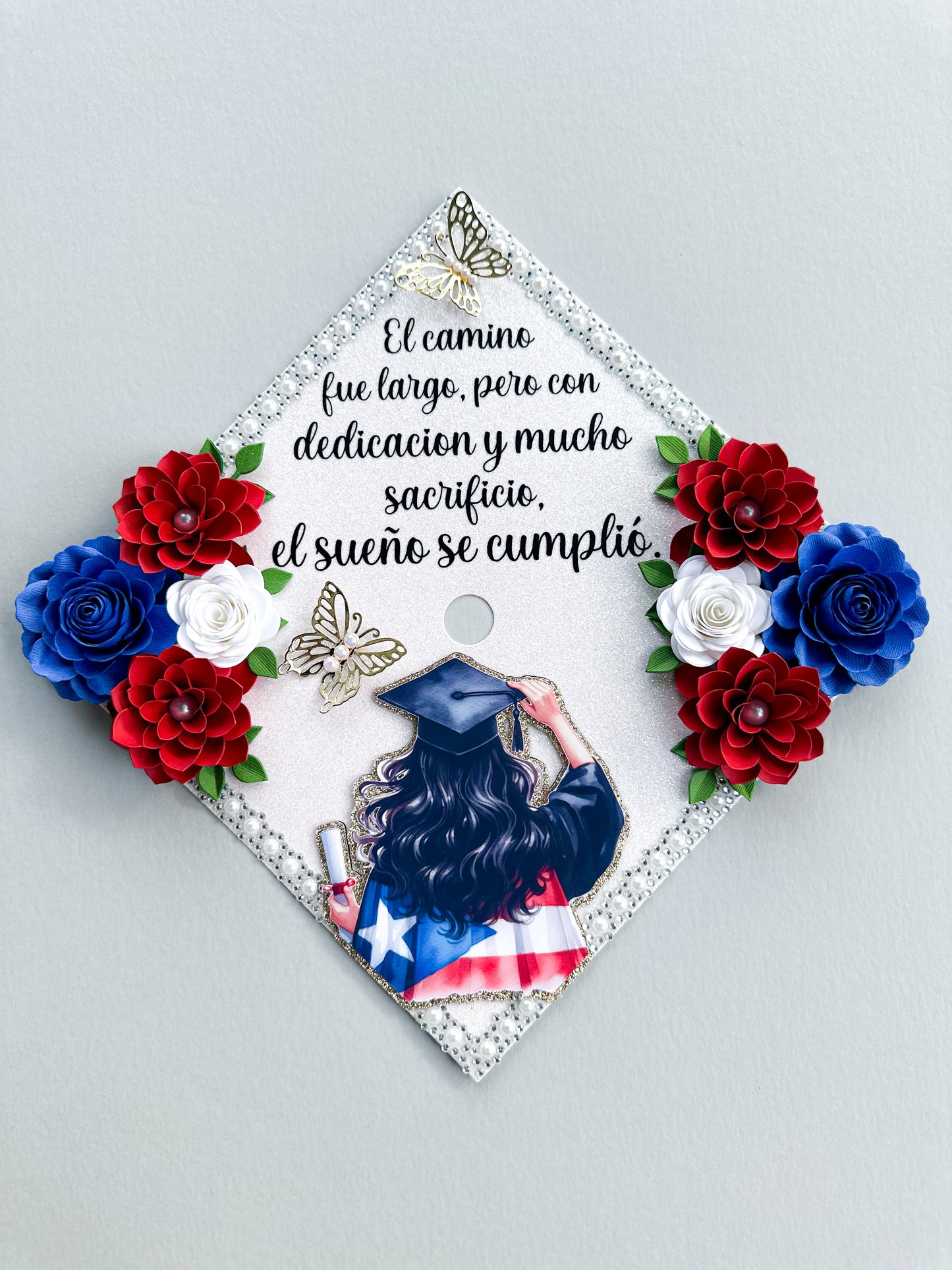 Puerto Rico Inspired Graduation Cap topper