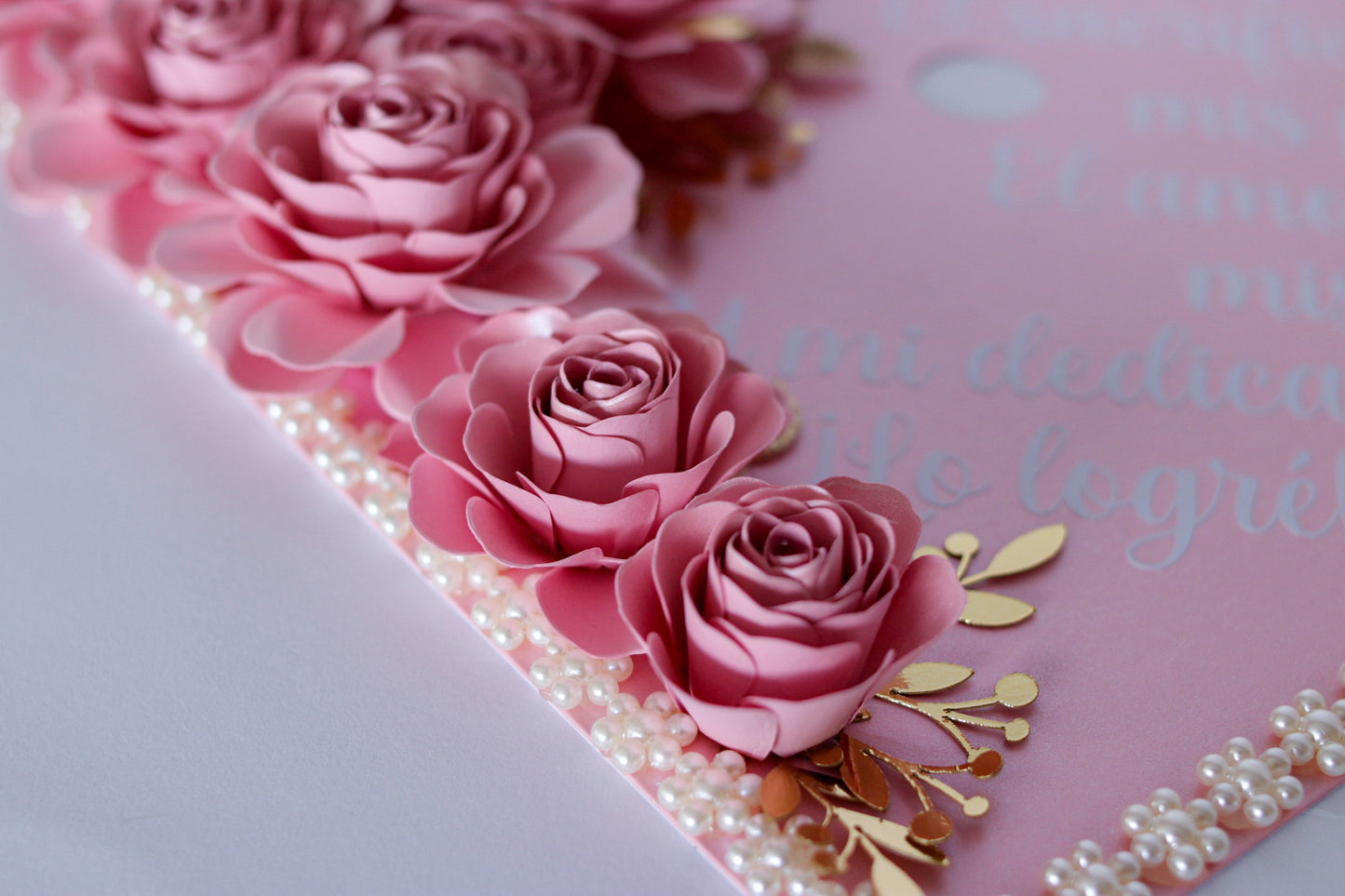 Pink Rose Graduation Cap Topper – Handmade Luxury Floral Design