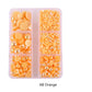Half Round Flatback Plastic Bead (3-10mm) - AB Orange