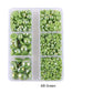 Half Round Flatback Plastic Bead (3-10mm) - AB Green