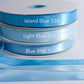7/8” Double-Faced Satin Ribbon - 100 yards (Water Blues)