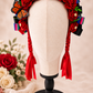 Handmade Traditional Mexican Lele Headband | Ribbon & Paper Flower Headband