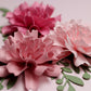 Valentina Flower - Cardstock Flowers with Leaves 12 Pack – 2.75"