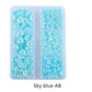 Half Round Flatback Plastic Bead (3-10mm) - Sky Blue AB
