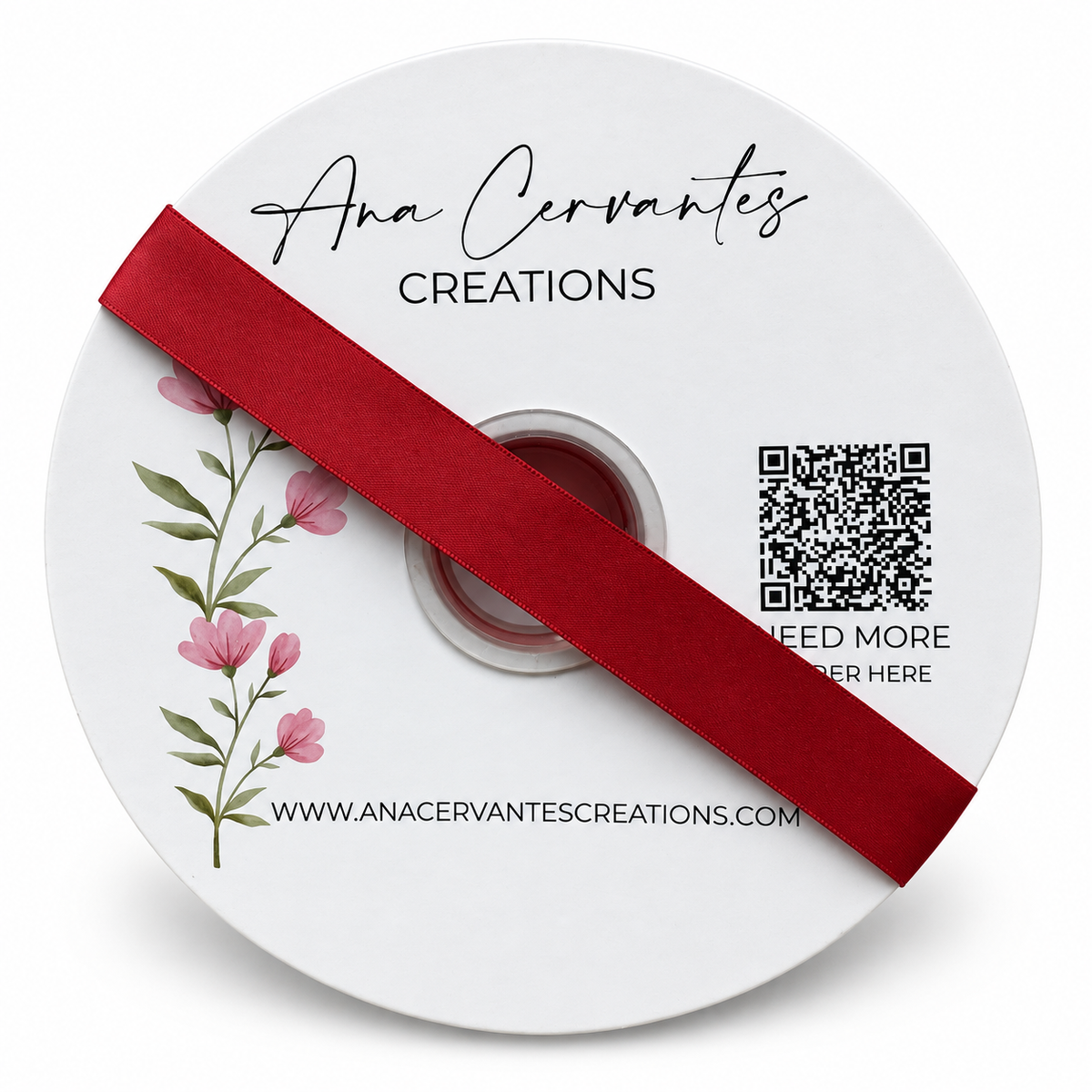 7/8” Double-Faced Satin Ribbon - 100 yards (Red)