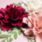Valentina Flower II - Cardstock Flowers with Leaves 12 Pack – 2.75"