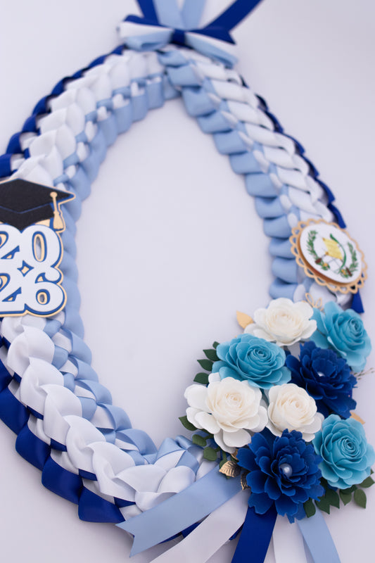 Guatemala Inspired Graduation Lei Double Military Braid