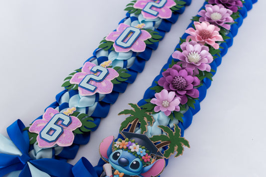 Hawaiian Inspired Custom Ribbon Graduation Lei