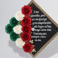 Custom Graduation Cap Topper (Mexican Flag Roses)