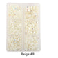Half Round Flatback Plastic Bead (3-10mm) - Beige AB