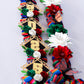 Mexican Heritage Graduation Cap Topper & Satin Ribbon Lei Bundle
