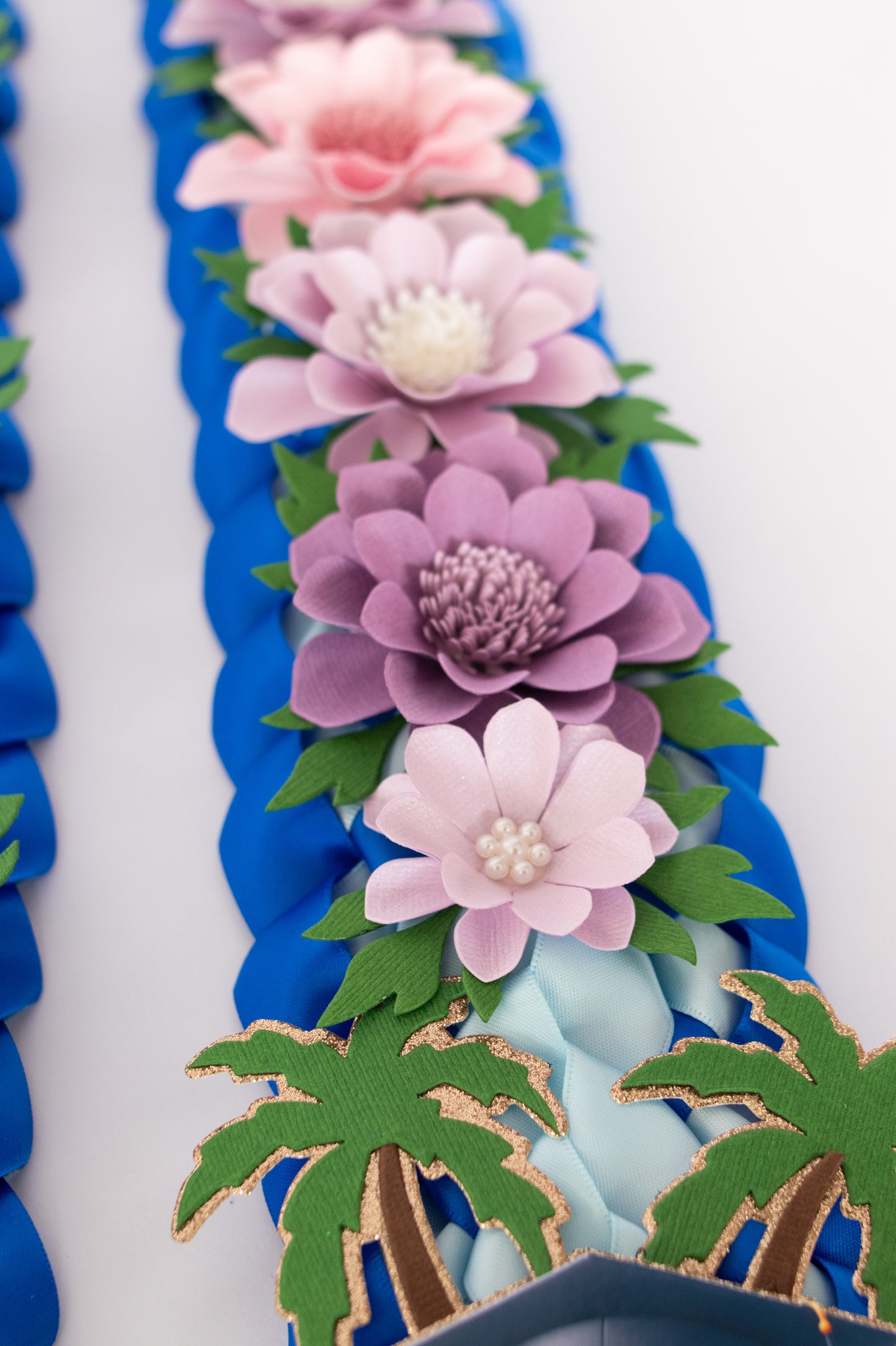 Hawaiian Inspired Custom Ribbon Graduation Lei