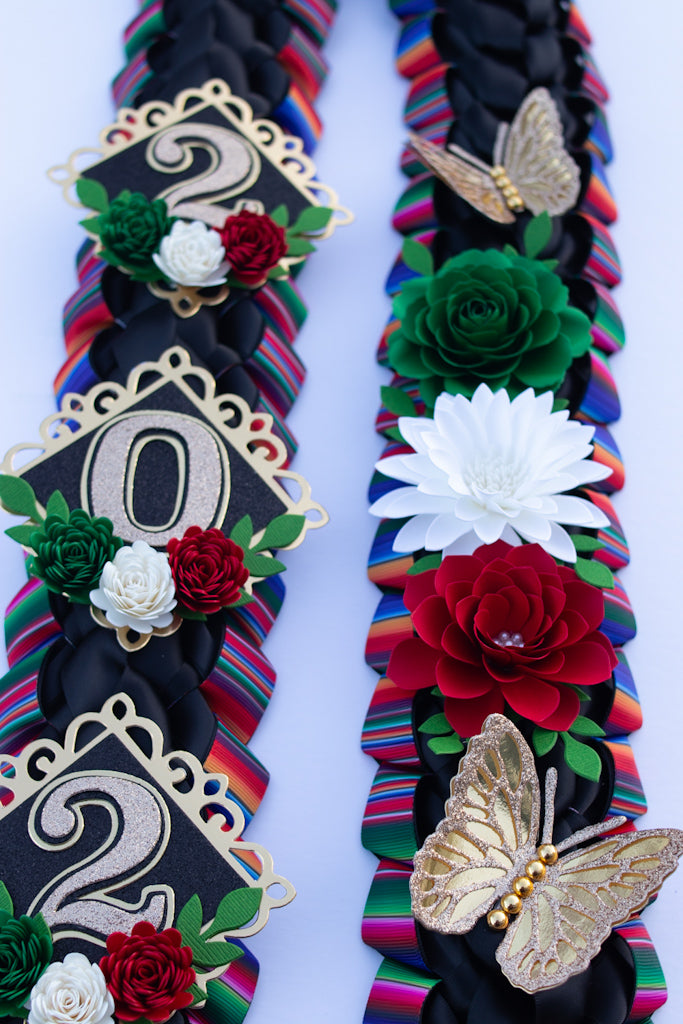 Mexico Lindo y Querido Graduation Lei - Virgen de Guadalupe