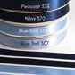 7/8” Double-Faced Satin Ribbon - 100 yards (Timeless Blues)