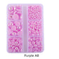 Half Round Flatback Plastic Bead (3-10mm) - Purple AB