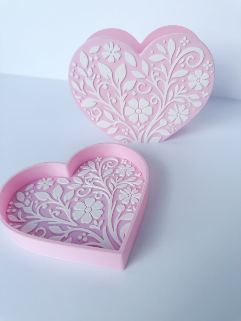 3D-Printed Talavera Pen Holder & Heart Tray Set