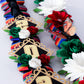 Mexican Heritage Graduation Cap Topper & Satin Ribbon Lei Bundle