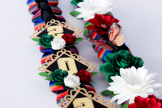 Mexican Flag Inspired Ribbon Lei