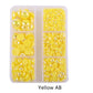 Half Round Flatback Plastic Bead (3-10mm) - Yellow AB