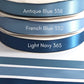 7/8” Double-Faced Satin Ribbon - 100 yards (Ocean Blues)