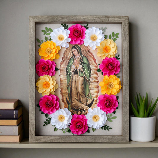 Virgen de Guadalupe Shadowbox - Spring