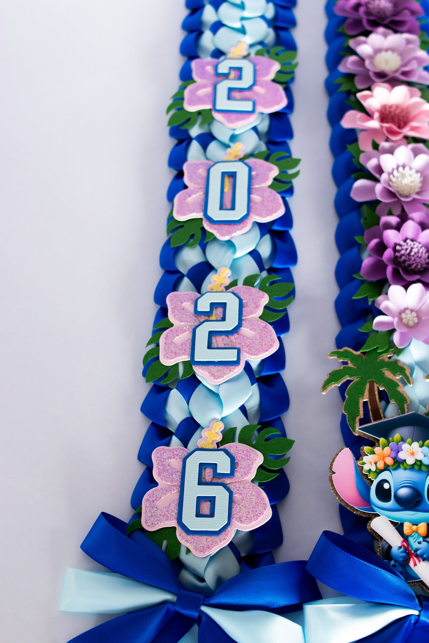 Hawaiian Inspired Custom Ribbon Graduation Lei
