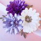 Mariana Flower - Cardstock Flowers with Leaves 12 Pack – 2.75"