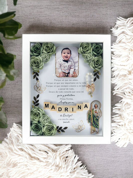 Baptism Proposal Shadowbox Padrinos