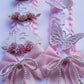 Pink Satin Ribbon Lei – Pixie Wings | Class of 2026