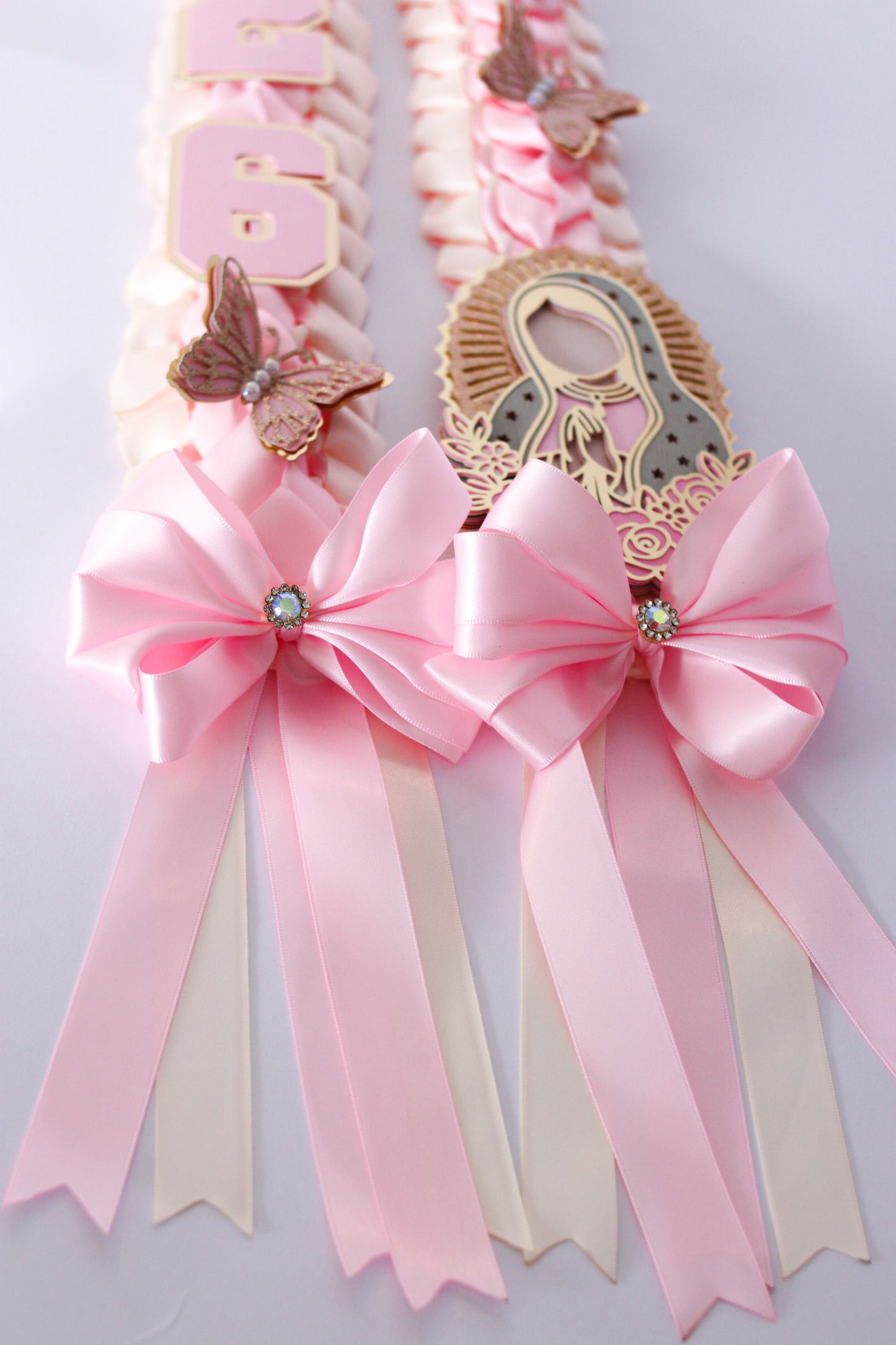 Pink Satin Ribbon Lei – Virgen de Guadalupe Edition | Class of 2026
