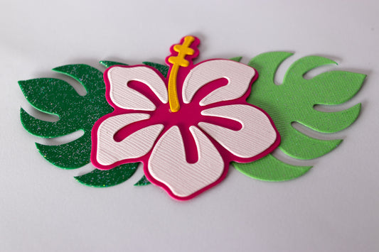 READY TO SHIP - 3D Hibiscus Flower Wooden Die Cut - Aloha Dream Collection